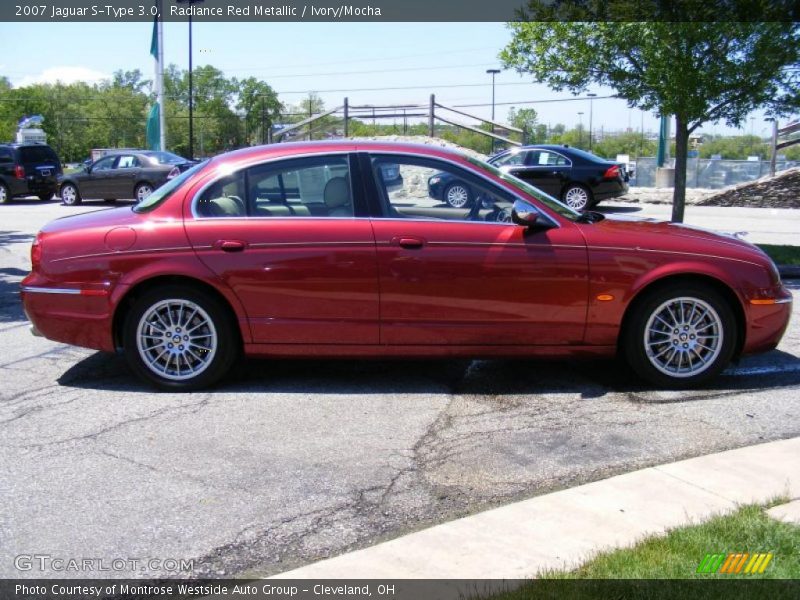 Radiance Red Metallic / Ivory/Mocha 2007 Jaguar S-Type 3.0