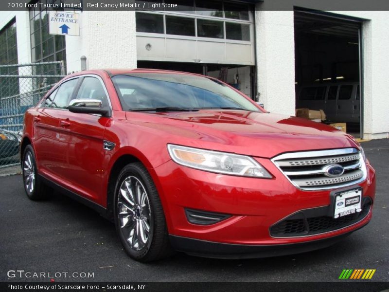 Red Candy Metallic / Light Stone 2010 Ford Taurus Limited