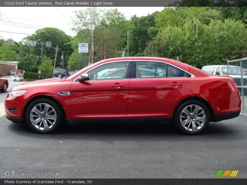 Red Candy Metallic / Light Stone 2010 Ford Taurus Limited