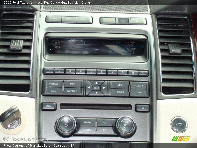 Red Candy Metallic / Light Stone 2010 Ford Taurus Limited