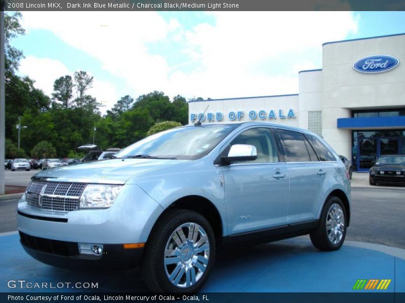 Dark Ink Blue Metallic / Charcoal Black/Medium Light Stone 2008 Lincoln MKX