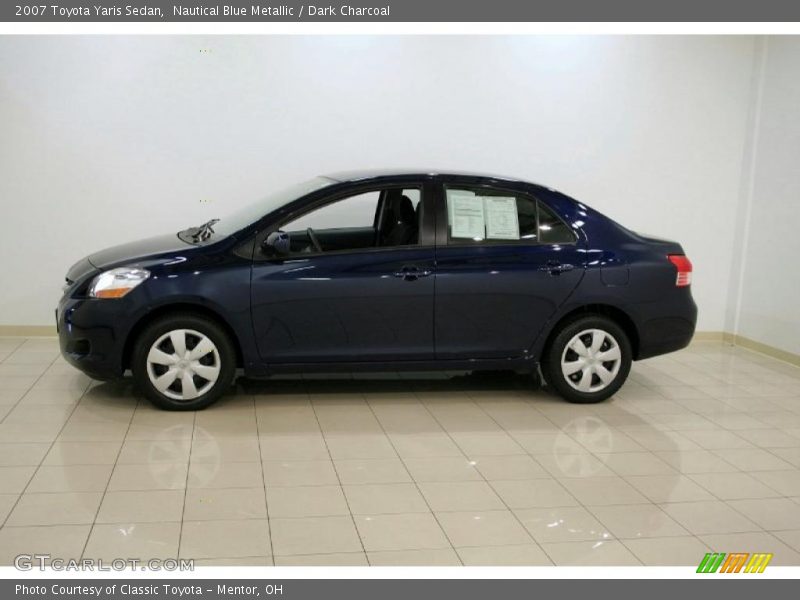 Nautical Blue Metallic / Dark Charcoal 2007 Toyota Yaris Sedan