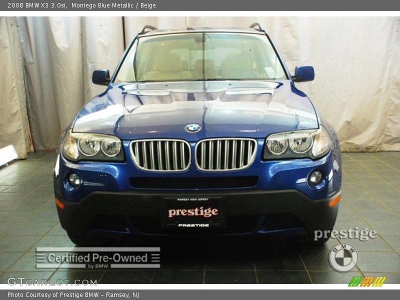 Montego Blue Metallic / Beige 2008 BMW X3 3.0si