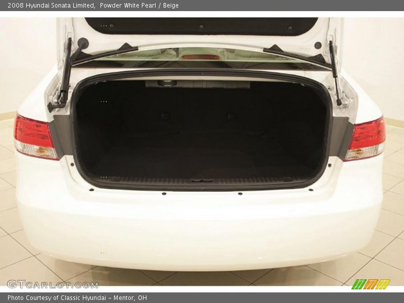 Powder White Pearl / Beige 2008 Hyundai Sonata Limited