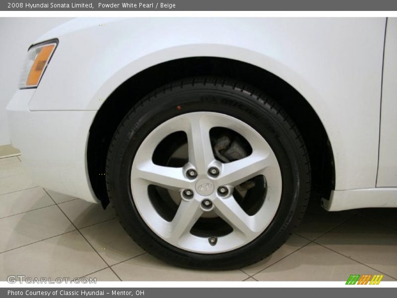 Powder White Pearl / Beige 2008 Hyundai Sonata Limited