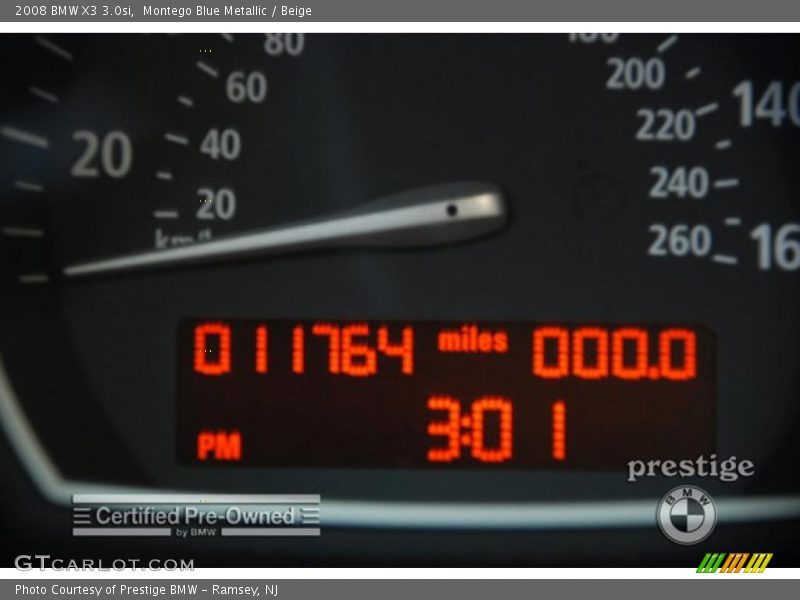 Montego Blue Metallic / Beige 2008 BMW X3 3.0si