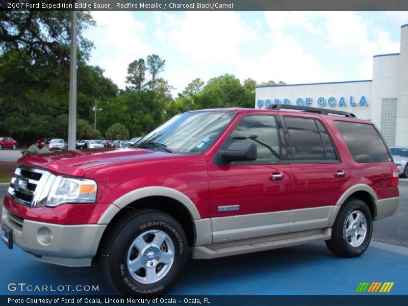 Redfire Metallic / Charcoal Black/Camel 2007 Ford Expedition Eddie Bauer