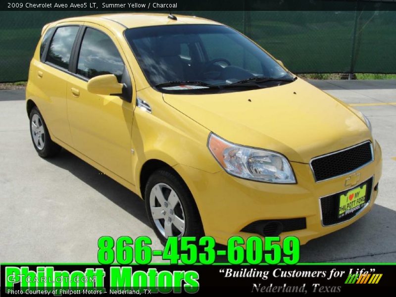Summer Yellow / Charcoal 2009 Chevrolet Aveo Aveo5 LT