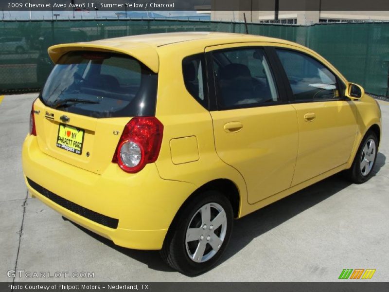 Summer Yellow / Charcoal 2009 Chevrolet Aveo Aveo5 LT