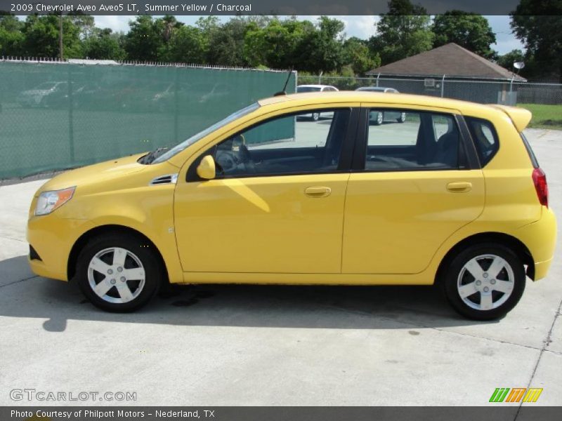 Summer Yellow / Charcoal 2009 Chevrolet Aveo Aveo5 LT
