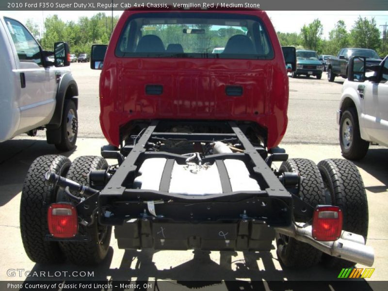 Vermillion Red / Medium Stone 2010 Ford F350 Super Duty XL Regular Cab 4x4 Chassis