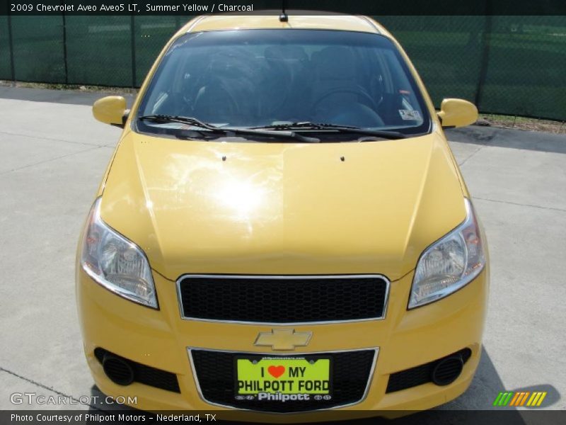 Summer Yellow / Charcoal 2009 Chevrolet Aveo Aveo5 LT