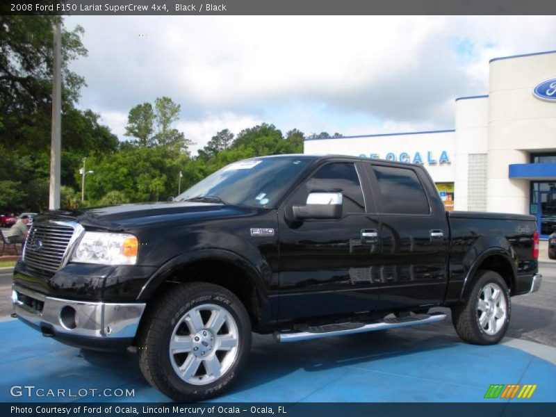 Black / Black 2008 Ford F150 Lariat SuperCrew 4x4