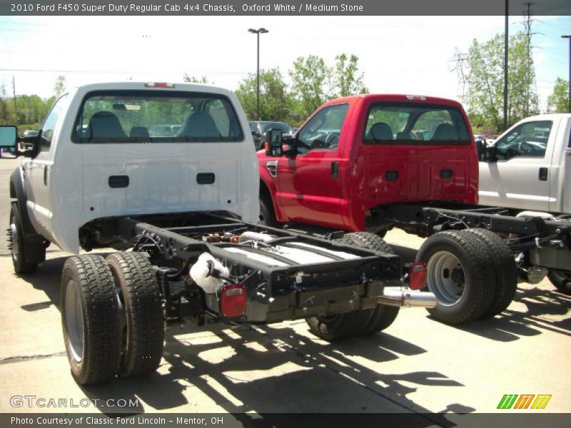 Oxford White / Medium Stone 2010 Ford F450 Super Duty Regular Cab 4x4 Chassis