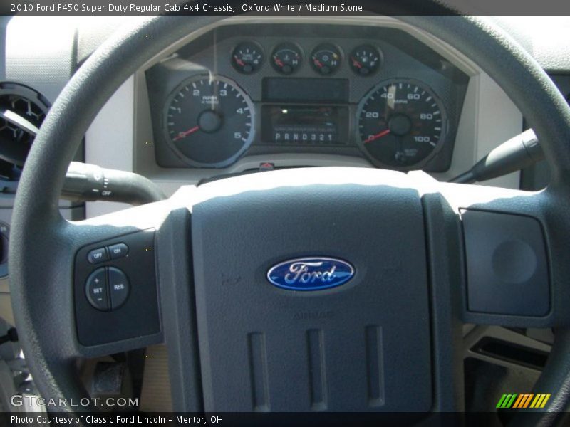 Oxford White / Medium Stone 2010 Ford F450 Super Duty Regular Cab 4x4 Chassis