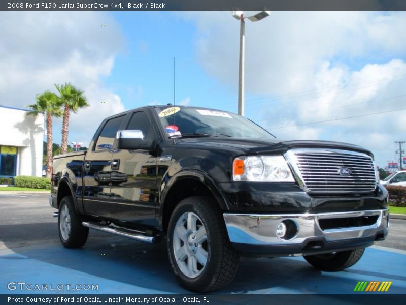 Black / Black 2008 Ford F150 Lariat SuperCrew 4x4