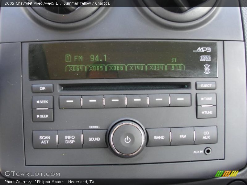 Summer Yellow / Charcoal 2009 Chevrolet Aveo Aveo5 LT