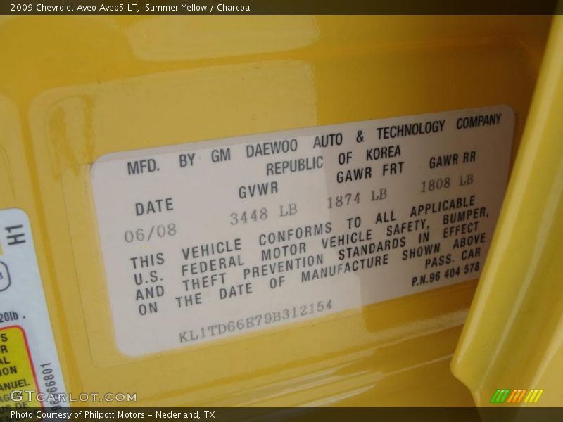 Summer Yellow / Charcoal 2009 Chevrolet Aveo Aveo5 LT
