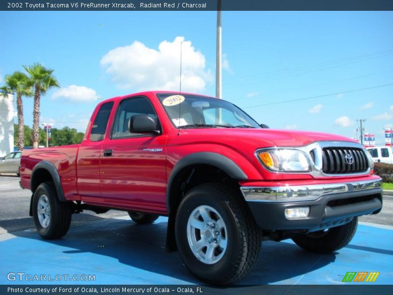Radiant Red / Charcoal 2002 Toyota Tacoma V6 PreRunner Xtracab