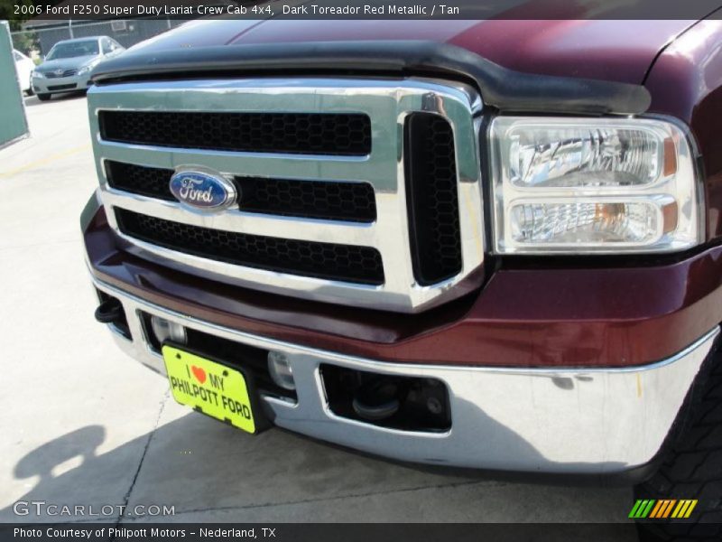 Dark Toreador Red Metallic / Tan 2006 Ford F250 Super Duty Lariat Crew Cab 4x4