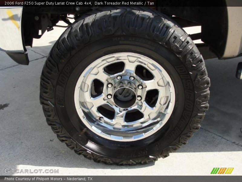 Dark Toreador Red Metallic / Tan 2006 Ford F250 Super Duty Lariat Crew Cab 4x4
