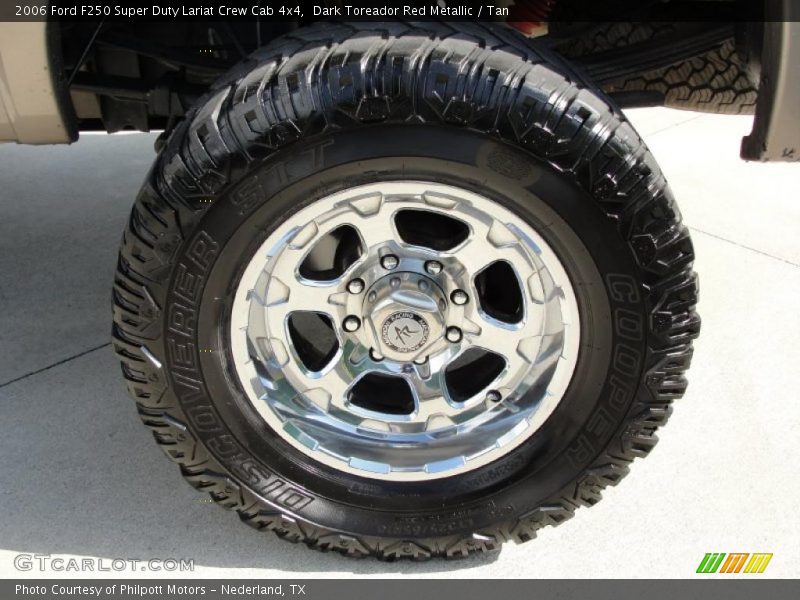 Dark Toreador Red Metallic / Tan 2006 Ford F250 Super Duty Lariat Crew Cab 4x4
