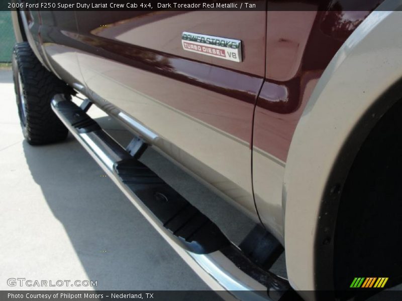 Dark Toreador Red Metallic / Tan 2006 Ford F250 Super Duty Lariat Crew Cab 4x4