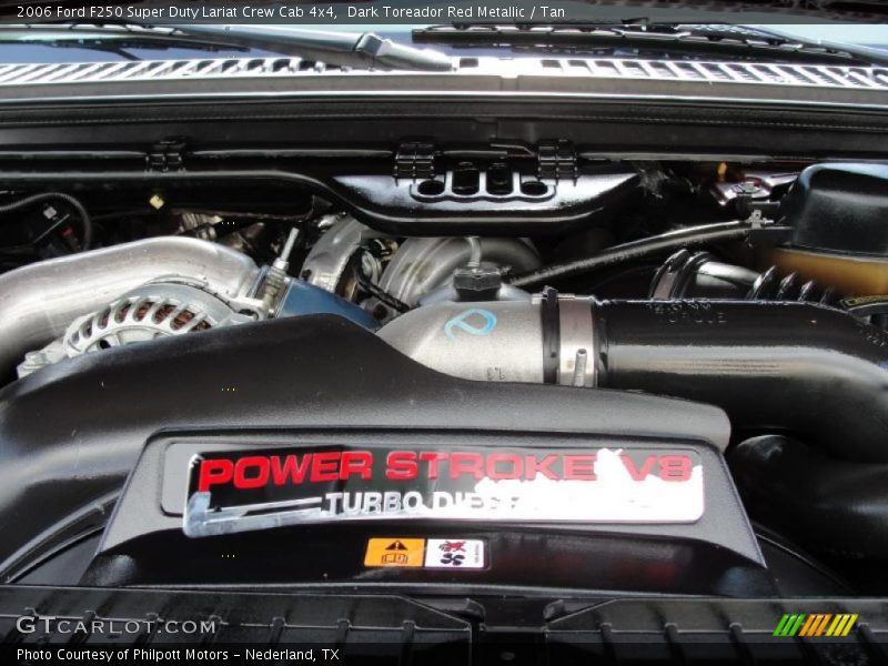 Dark Toreador Red Metallic / Tan 2006 Ford F250 Super Duty Lariat Crew Cab 4x4