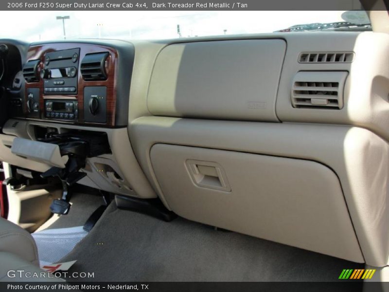 Dark Toreador Red Metallic / Tan 2006 Ford F250 Super Duty Lariat Crew Cab 4x4