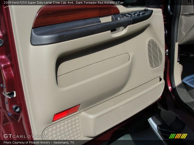 Dark Toreador Red Metallic / Tan 2006 Ford F250 Super Duty Lariat Crew Cab 4x4