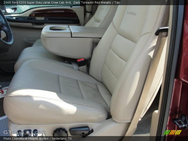 Dark Toreador Red Metallic / Tan 2006 Ford F250 Super Duty Lariat Crew Cab 4x4
