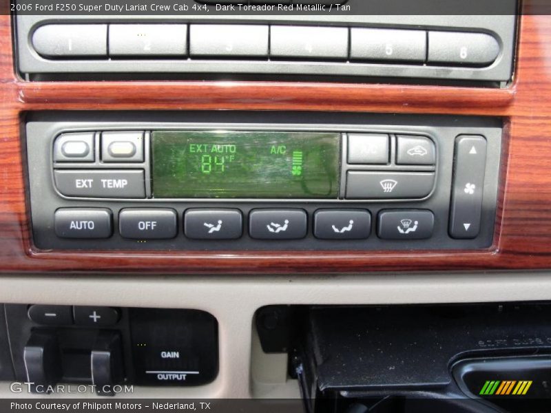 Dark Toreador Red Metallic / Tan 2006 Ford F250 Super Duty Lariat Crew Cab 4x4