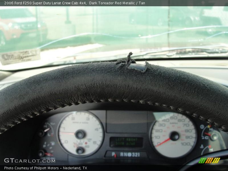 Dark Toreador Red Metallic / Tan 2006 Ford F250 Super Duty Lariat Crew Cab 4x4