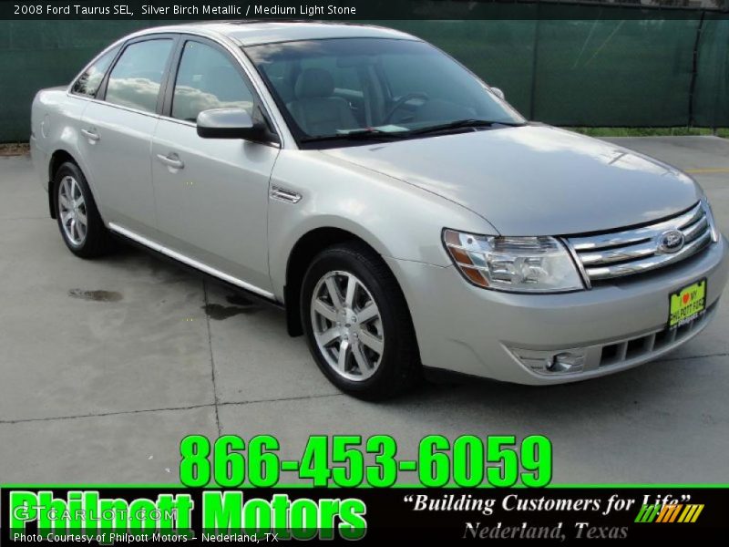 Silver Birch Metallic / Medium Light Stone 2008 Ford Taurus SEL