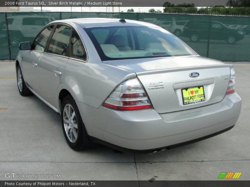Silver Birch Metallic / Medium Light Stone 2008 Ford Taurus SEL