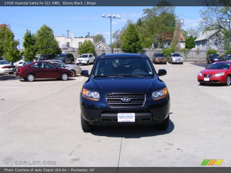 Ebony Black / Beige 2008 Hyundai Santa Fe GLS 4WD
