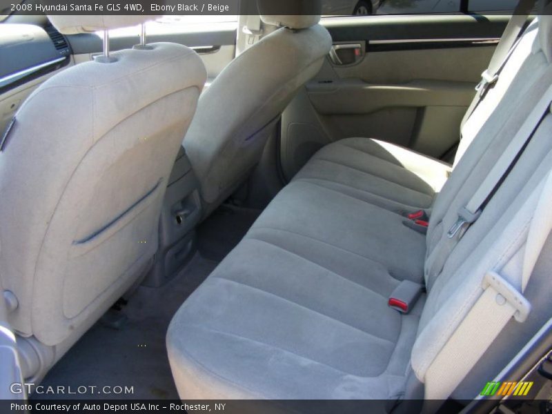 Ebony Black / Beige 2008 Hyundai Santa Fe GLS 4WD
