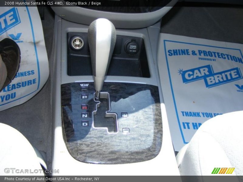 Ebony Black / Beige 2008 Hyundai Santa Fe GLS 4WD