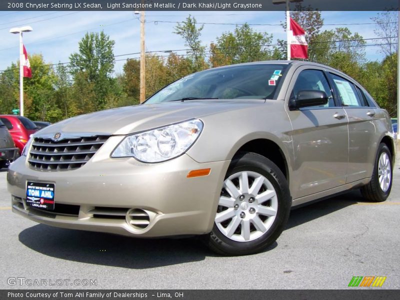 Light Sandstone Metallic / Dark Khaki/Light Graystone 2008 Chrysler Sebring LX Sedan