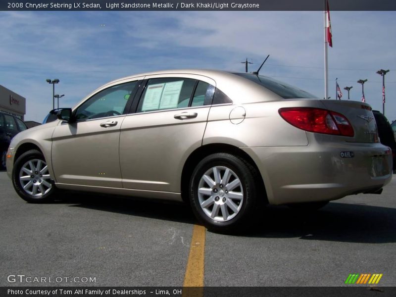 Light Sandstone Metallic / Dark Khaki/Light Graystone 2008 Chrysler Sebring LX Sedan