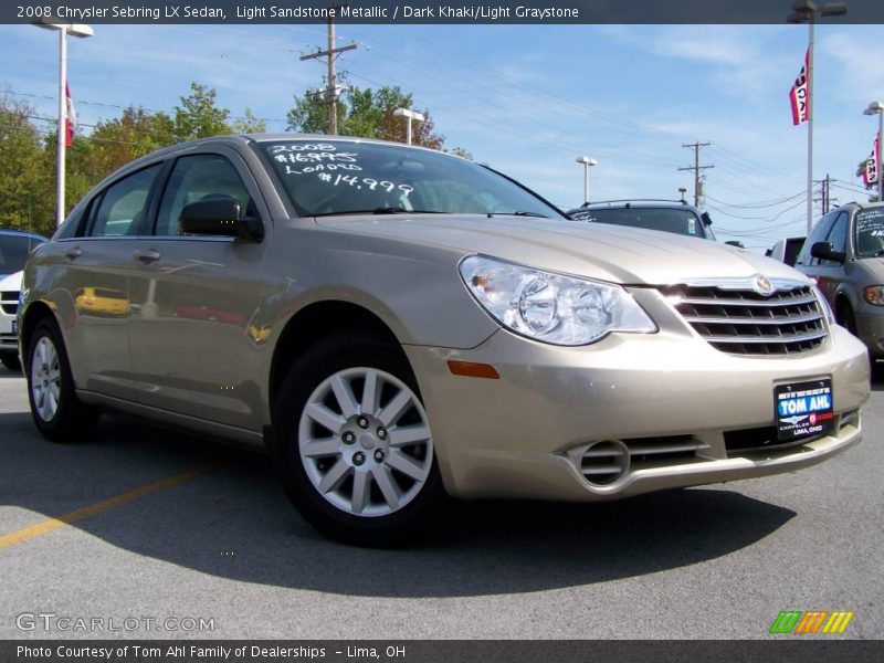 Light Sandstone Metallic / Dark Khaki/Light Graystone 2008 Chrysler Sebring LX Sedan