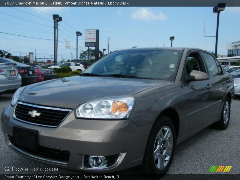 Amber Bronze Metallic / Ebony Black 2007 Chevrolet Malibu LT Sedan