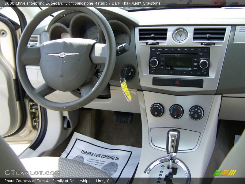 Light Sandstone Metallic / Dark Khaki/Light Graystone 2008 Chrysler Sebring LX Sedan