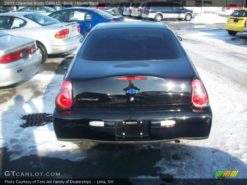 Black / Ebony Black 2003 Chevrolet Monte Carlo LS