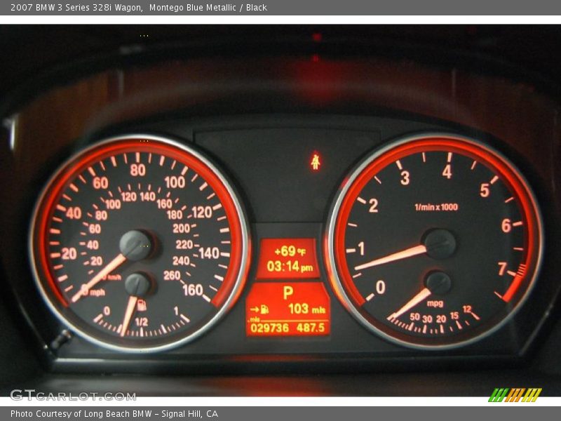 Montego Blue Metallic / Black 2007 BMW 3 Series 328i Wagon