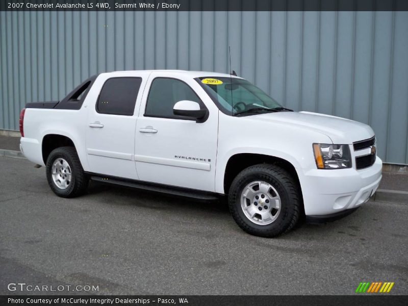 Summit White / Ebony 2007 Chevrolet Avalanche LS 4WD