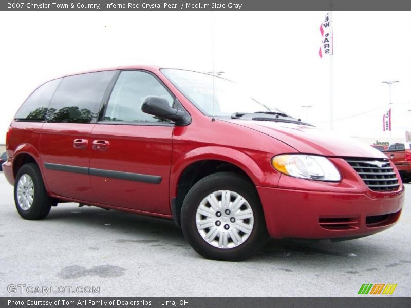 Inferno Red Crystal Pearl / Medium Slate Gray 2007 Chrysler Town & Country