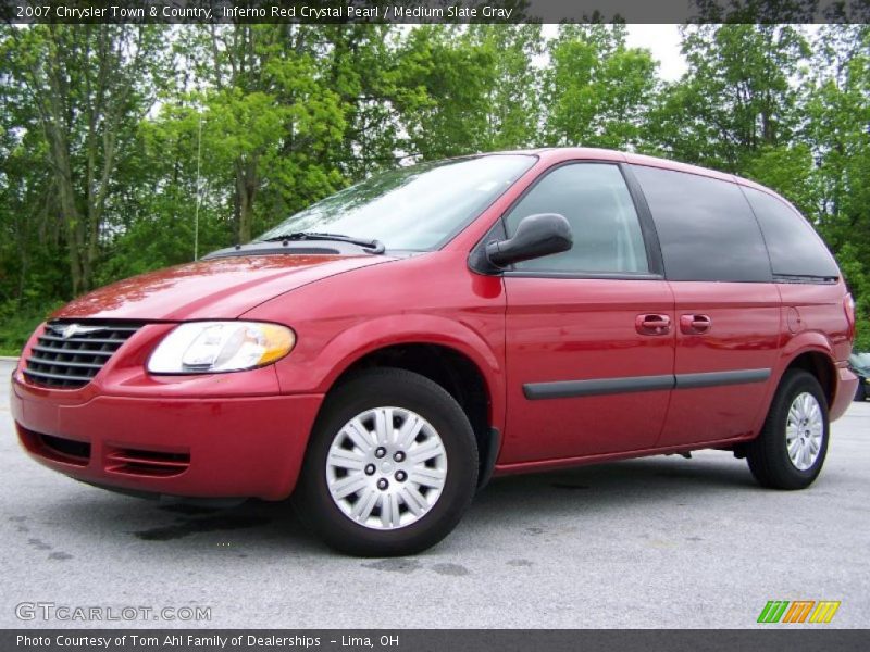 Inferno Red Crystal Pearl / Medium Slate Gray 2007 Chrysler Town & Country
