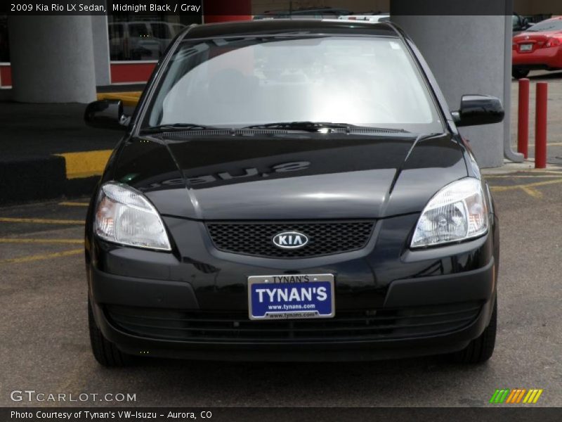 Midnight Black / Gray 2009 Kia Rio LX Sedan