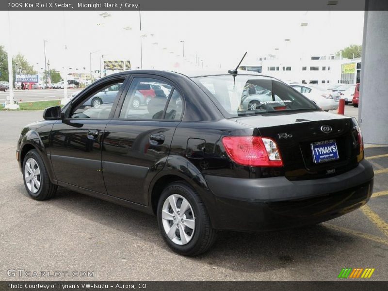 Midnight Black / Gray 2009 Kia Rio LX Sedan